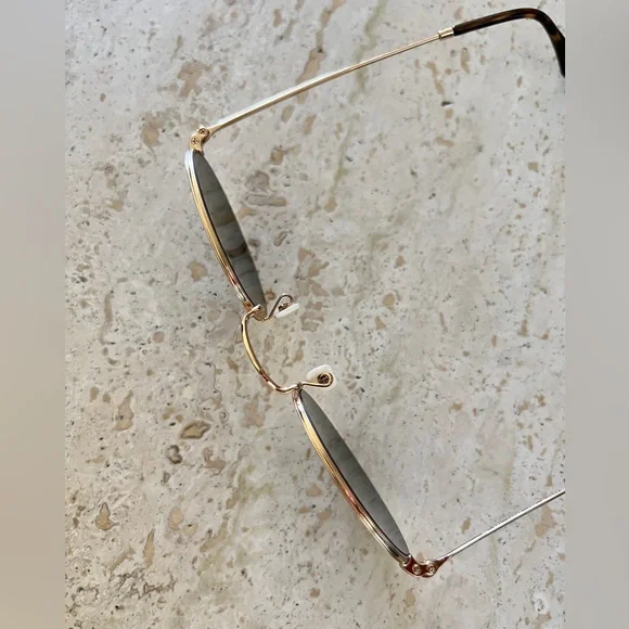 Ray-Ban oval flat metal sunglasses gold tortoise and green lenses RB3547-N 48/21 - Picture 16 of 17